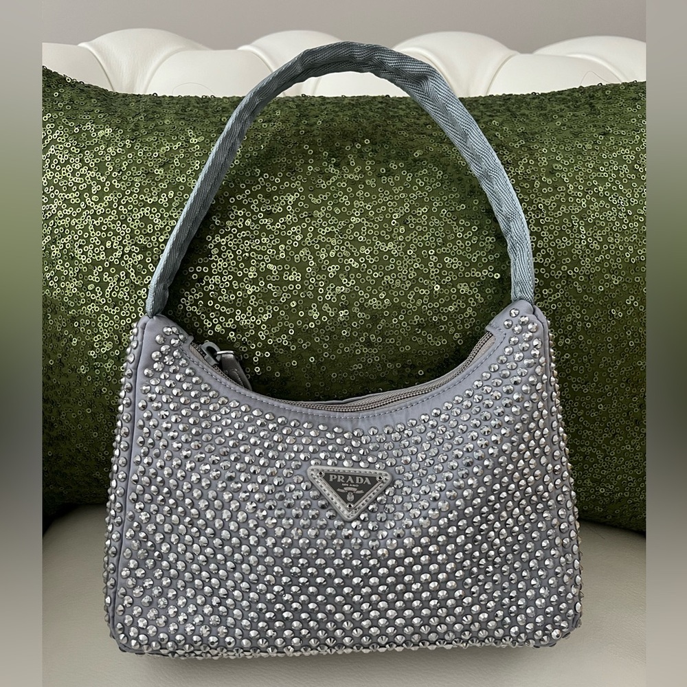 Silver Studded Small Shoulder Bag